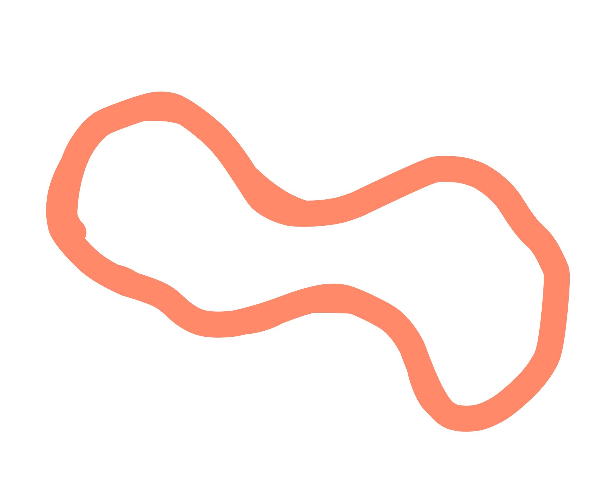 simple drawing of a pink rubber band